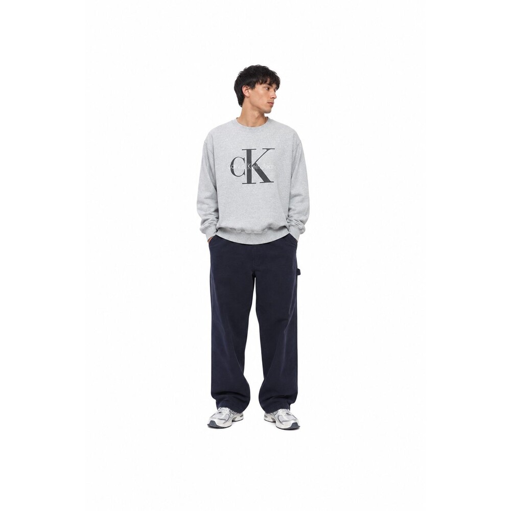 Vintage 90s Calvin Klein Jeans CK Logo Gray Crewneck Sweatshirt M/L